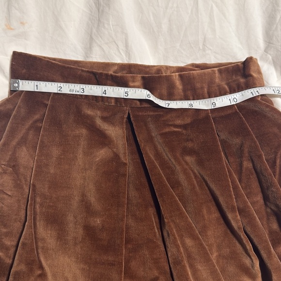 Vintage MJ Concepts in Sportswear Brown Velvet Midi Long Skirt - Picture 8 of 8